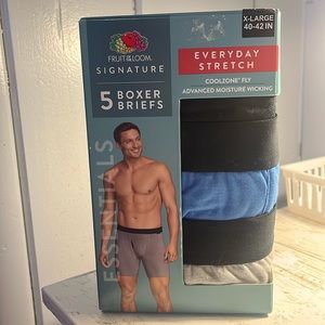 XL Mens Boxer Briefs Fruit of the Loom Signature
